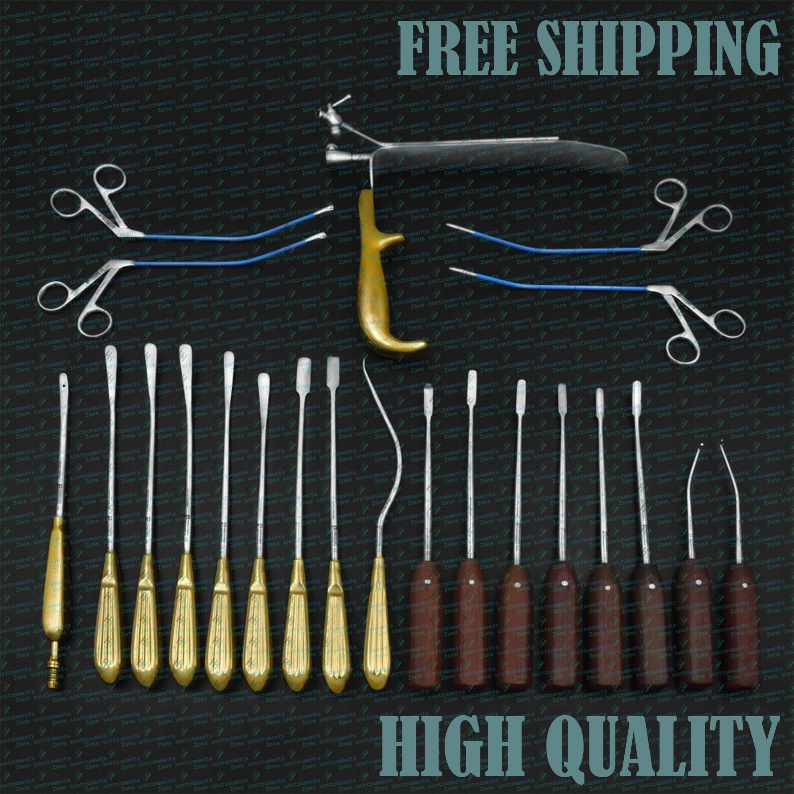Endoscopic Facelift Instruments Set 22 Pcs | Plastic Surgery Surgical Instrument