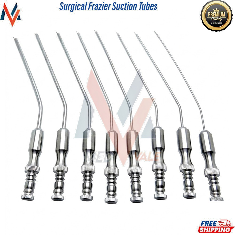 Frazier Suction Tubes 5,6,7,8,9,10,11,12 Surgical Diagnostic Instrument Set of 8