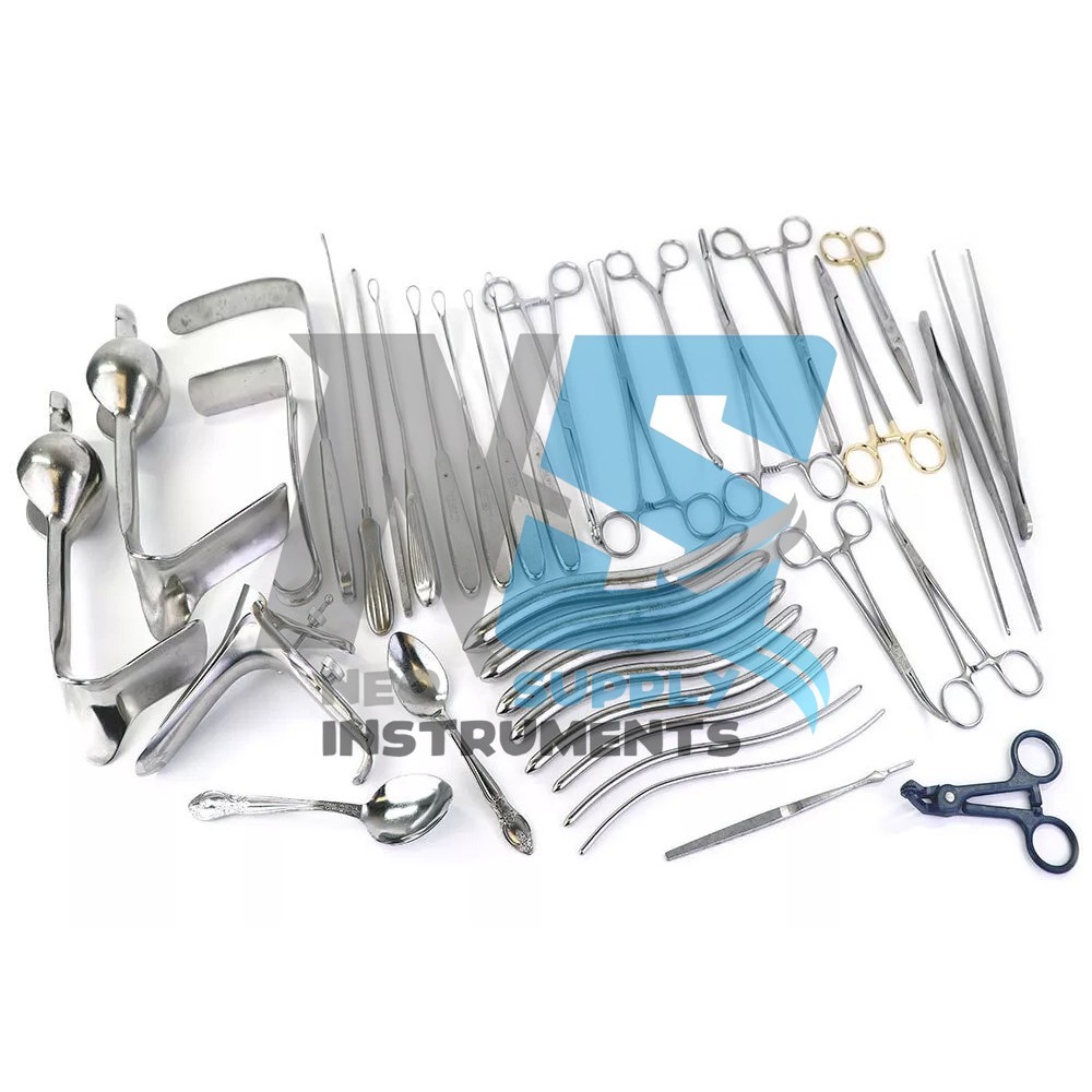 Dilation and Curettage (D&C) Set Gynecology Complete Surgical Instruments