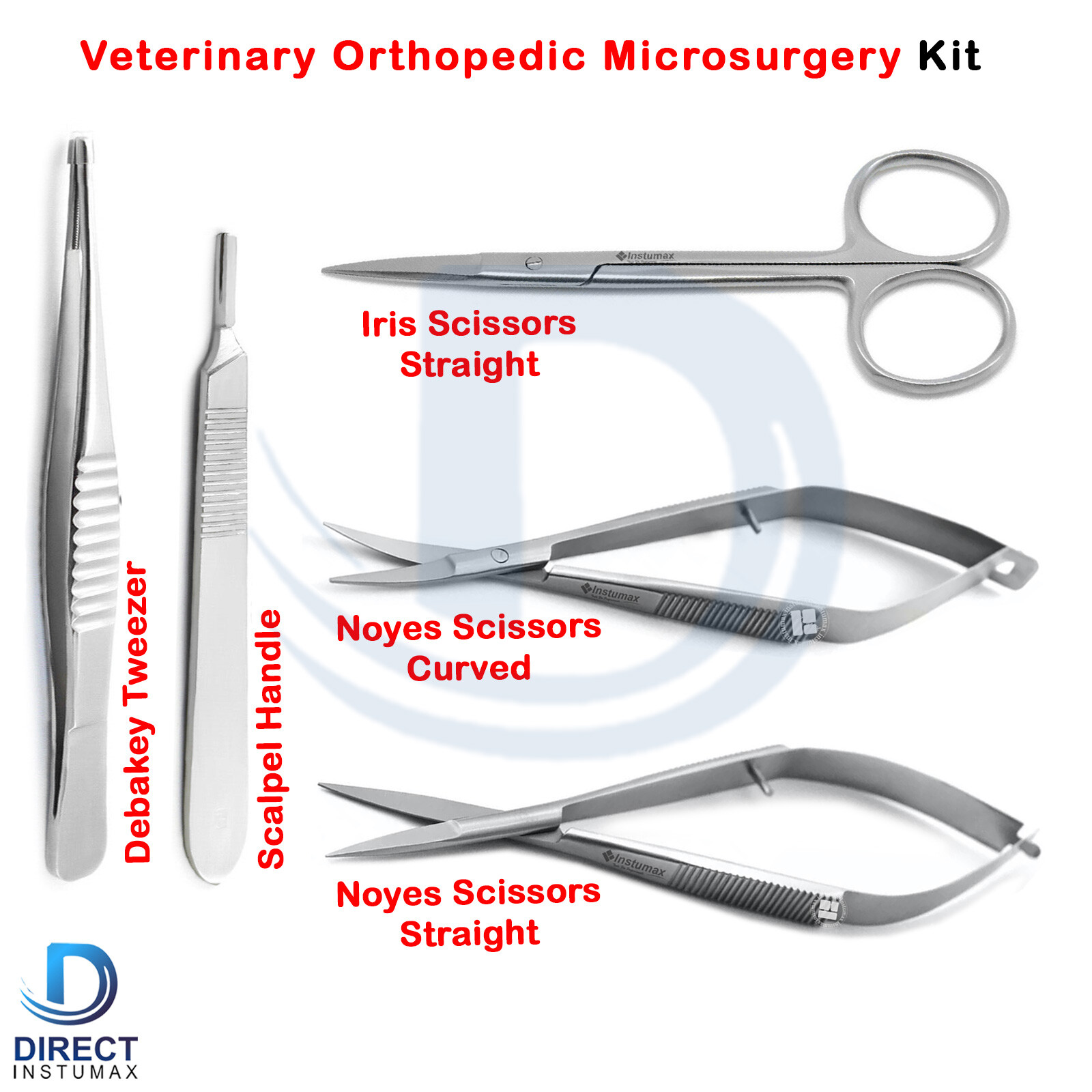 Veterinary Orthopedic Microsurgery Tool Iris Surgical Laboratory Instruments Kit