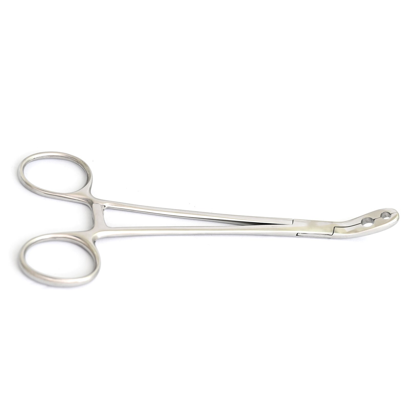 1 Pc Of Arterial fixation forceps 7” with Two Holes Curved Surgical Ins DS-1698