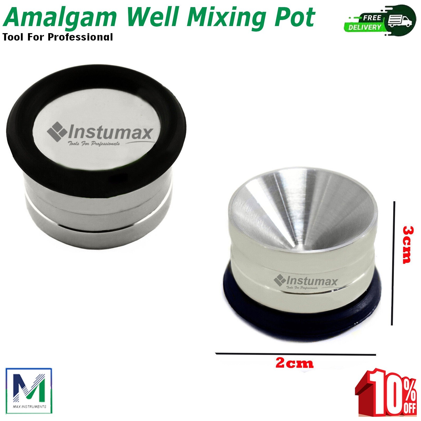 Dental Implant Surgical Amalgam Well Pot Non Slip Dentist Bone Grafting Mixing