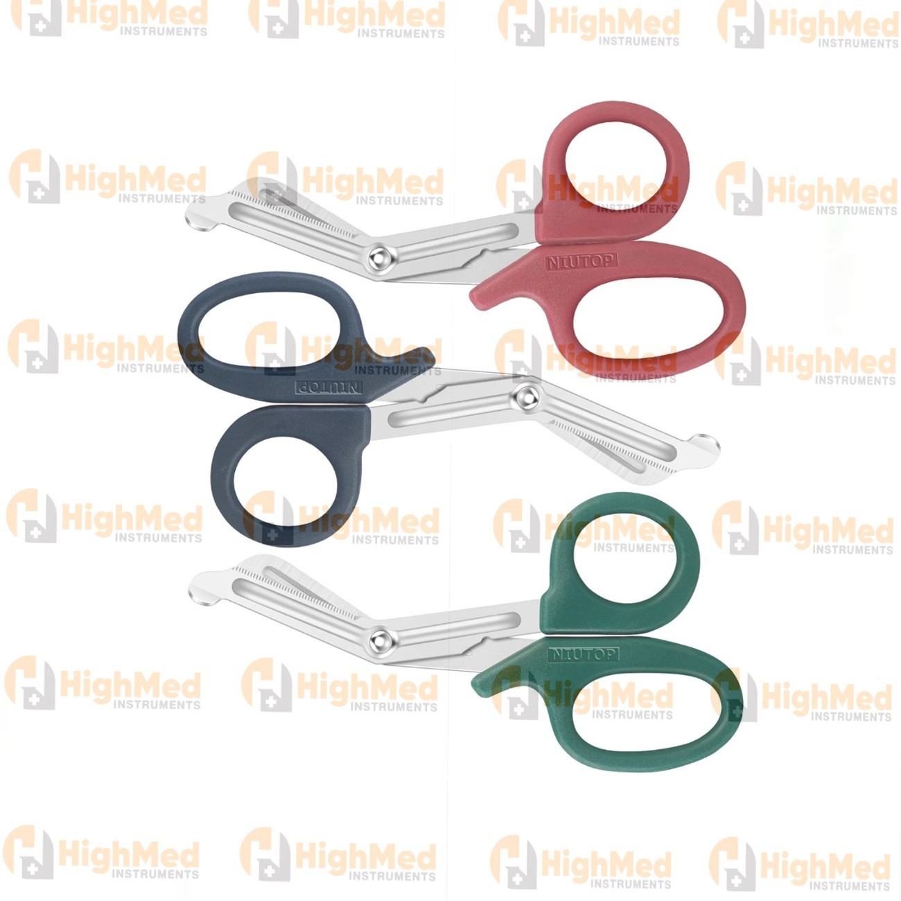 Trauma Shears, Medical Scissors 3-Pack, Premium Bandage Scissors for Nurses