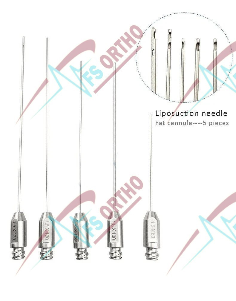 19PCs Face Liposuction Cannulas kit with Box Facial Fat Surgery Fine cannulas