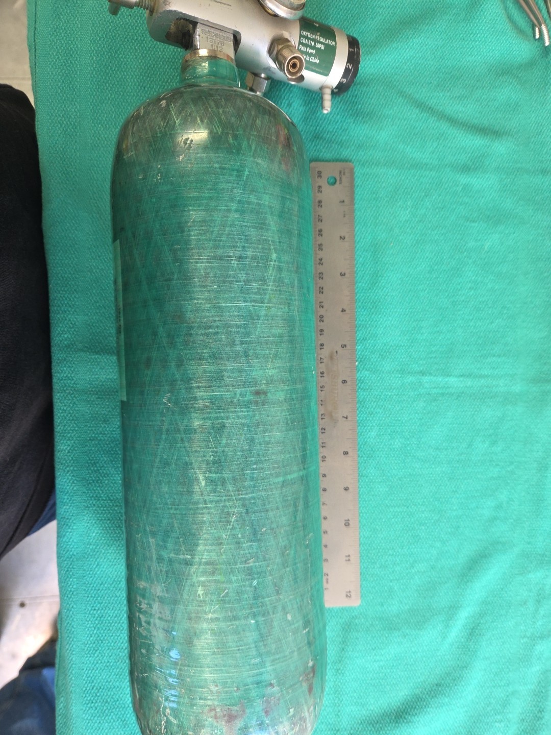 Luxfer Jumbo D With Toggle – 613 Liters At 3000 Psi – M22A, VALVE INCLUDED