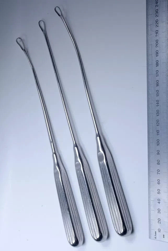 Uterine Curette Size #0 #1 #3 Stainless Steel Surgical Instruments Lot Of 3 Pcs