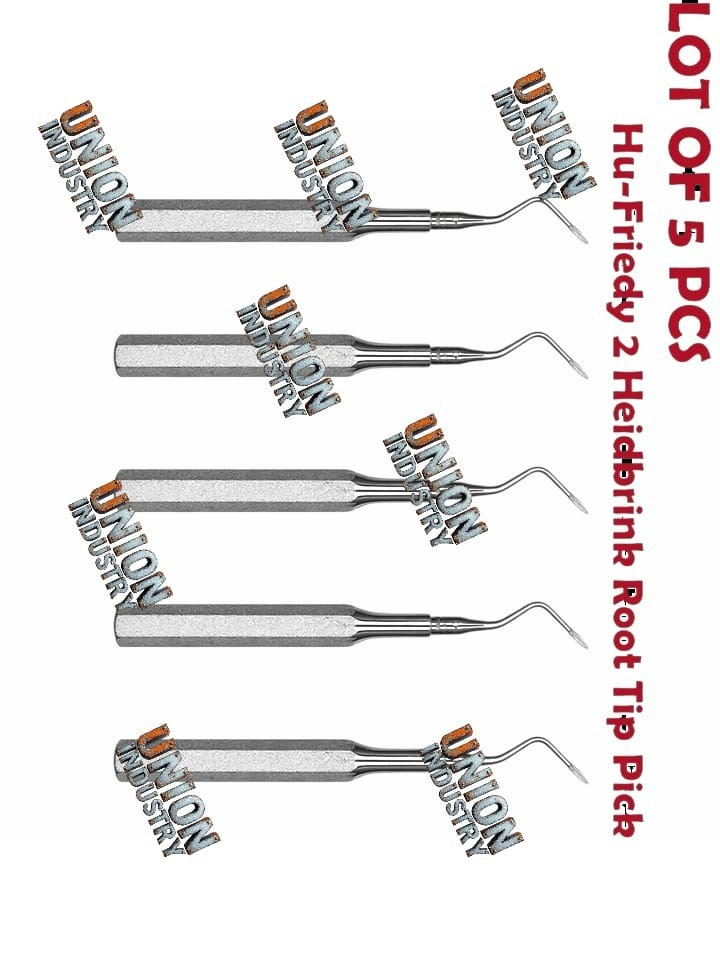 5X Hu-Friedy EHB2 Dental Elevator Heidbrink #2 Root Tip #502 Stainless Steel