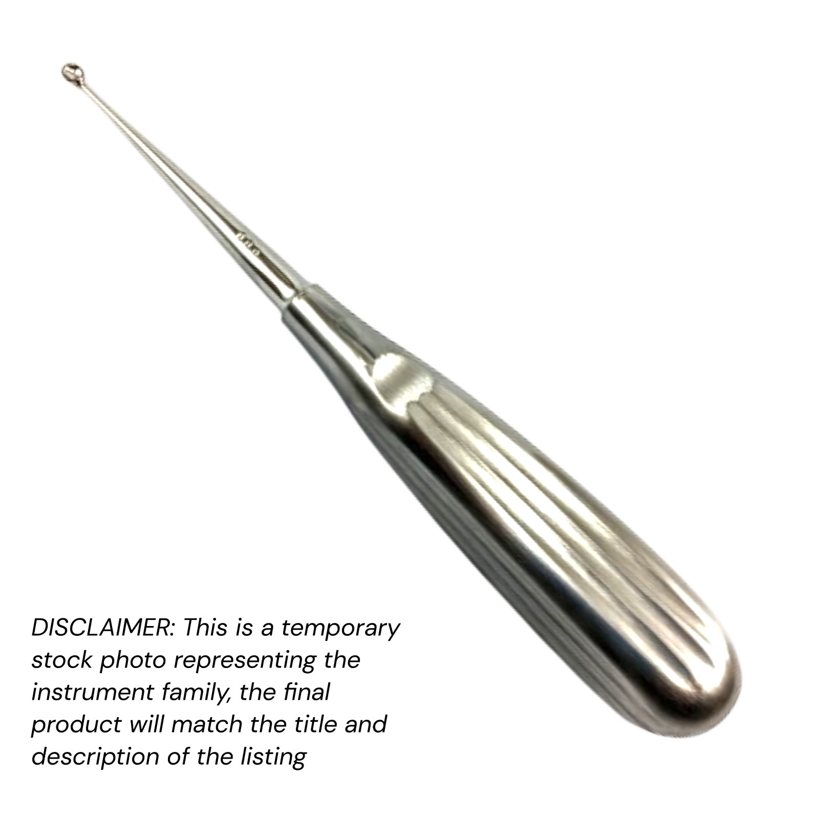 10 pcs Brun Bone Curettes 6.75″ Straight Round #5 11mm Stainless Volaris Economy