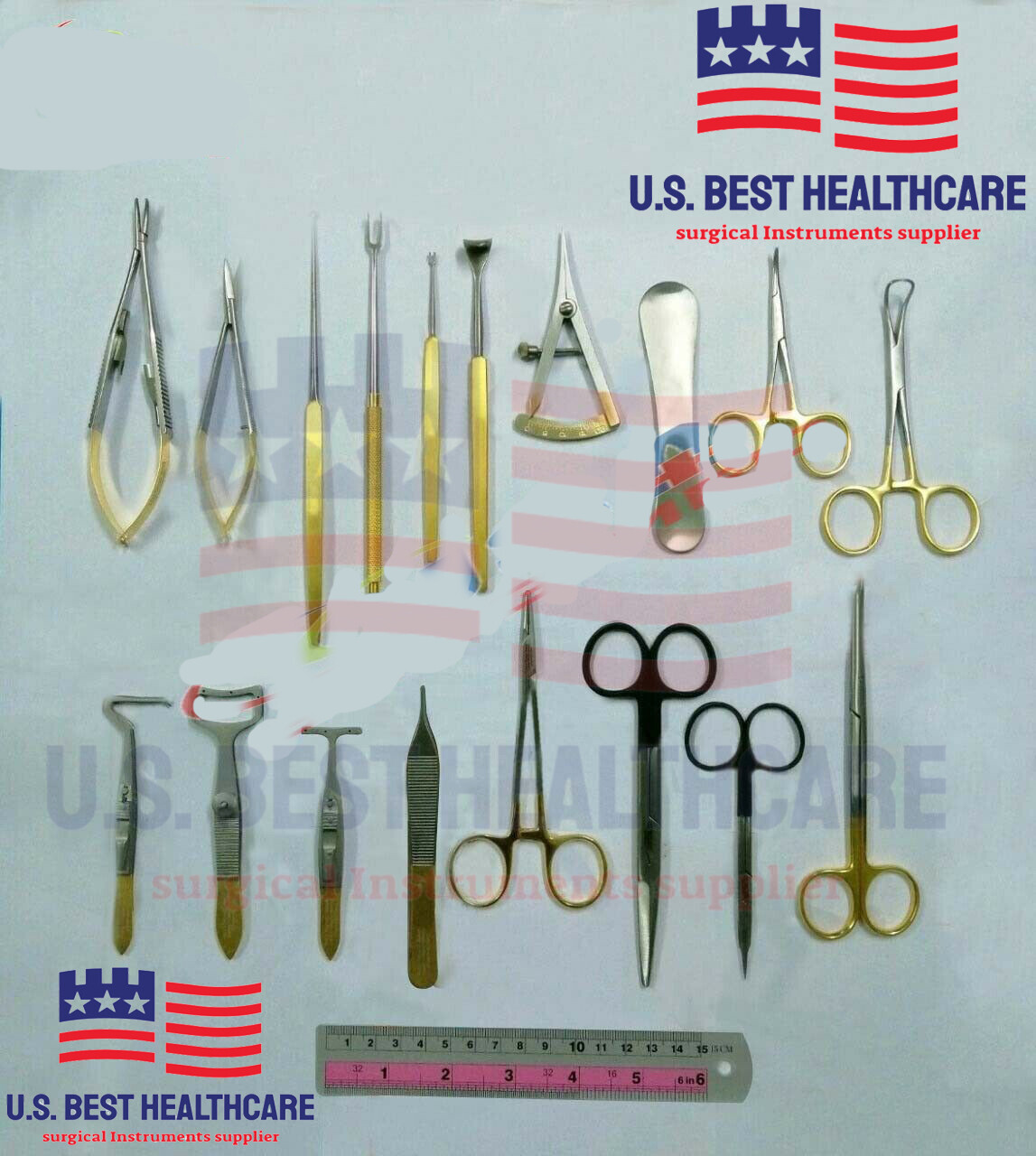 Basic Plastic Surgery Instrument Set 16 Pcs German Stainless Steel