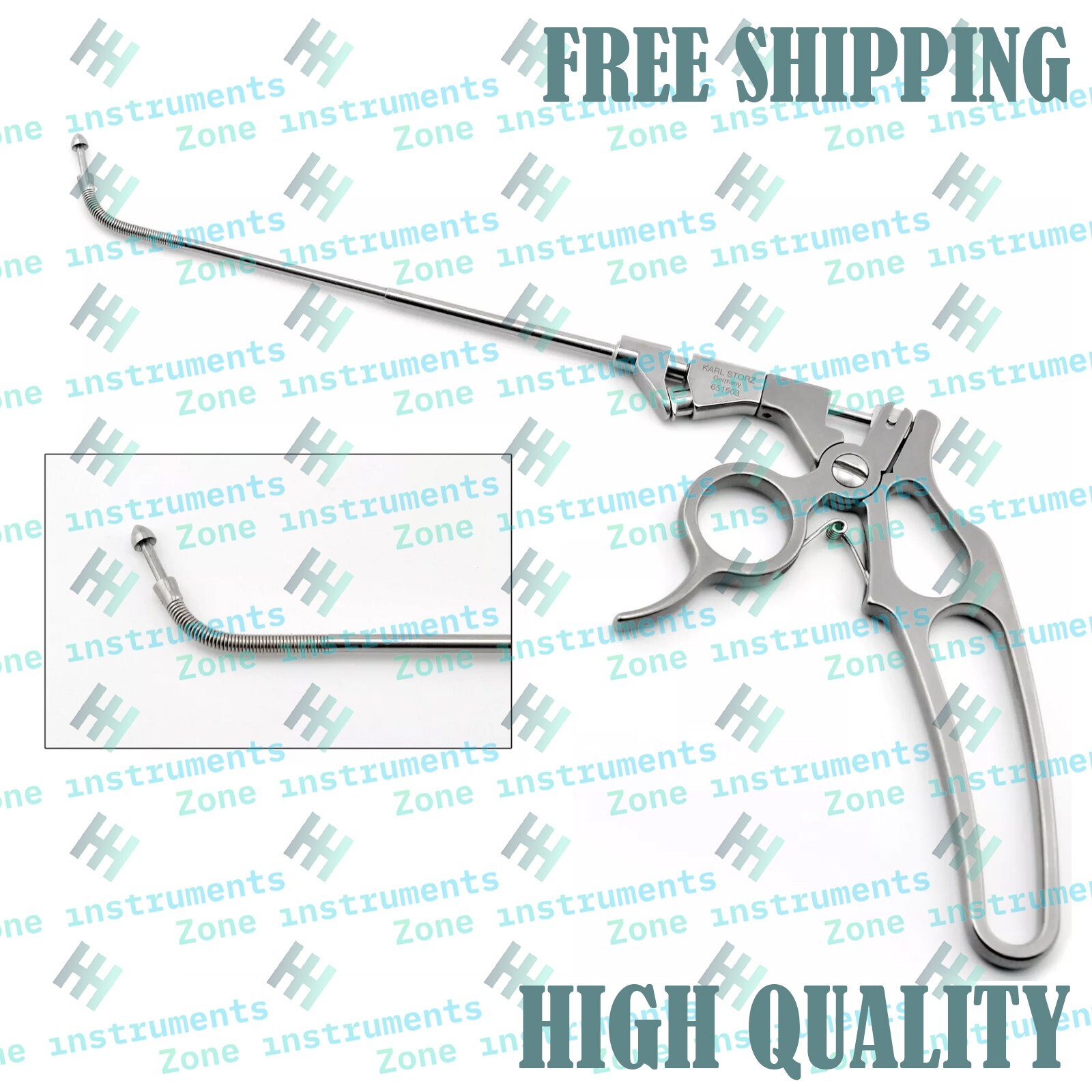 KARL STORZ HOSEMANN Frontal Sinus Nasal Recess Punch Circular Cutting 8″
