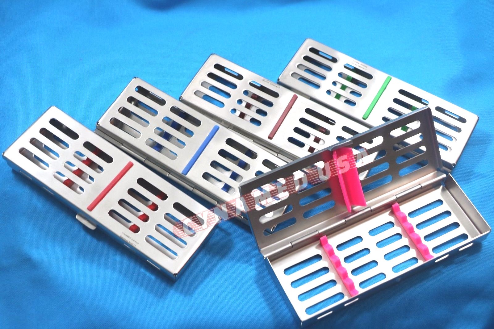 German Dental Sterilization Cassette Rack Tray Box For 5 Surgical Instruments