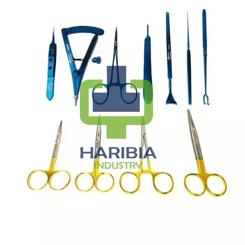 Blepharoplasty Kit,Plastic Surgery High Quality Instruments Kit Set of 11 PCs CE