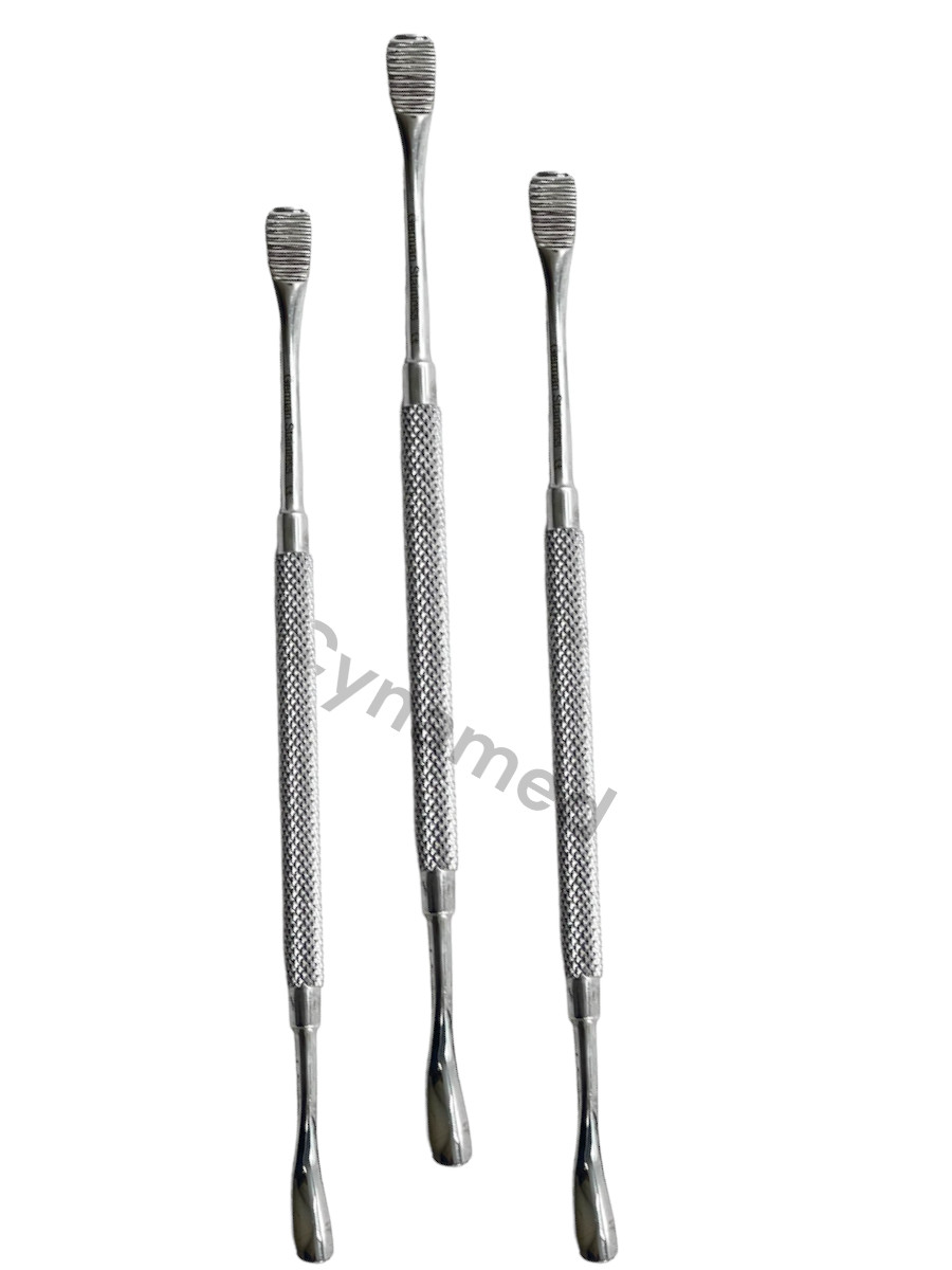 Howard Bone File #12 Double-Ended with Knurled Grip Handle Stainless – Set of 3
