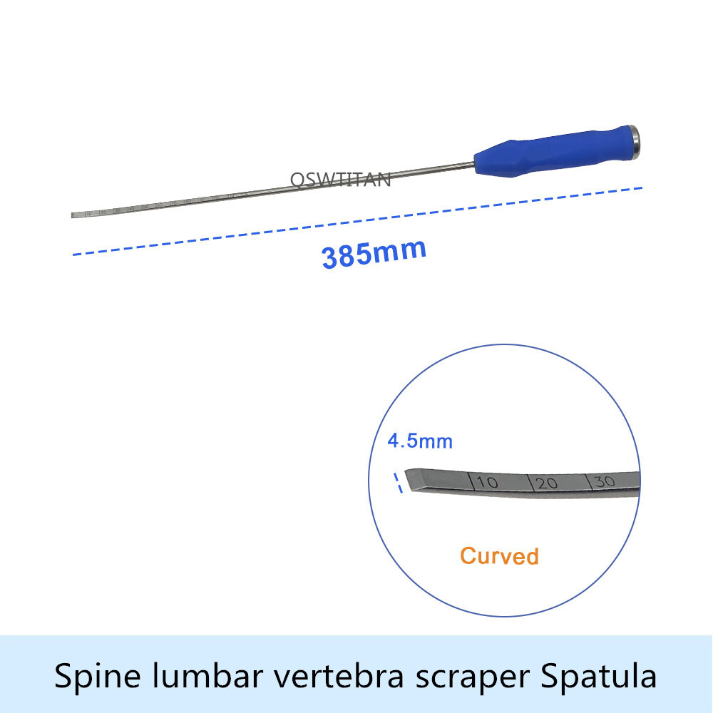 Spine Lumbar Vertebra Intervertebral Disc Reamer Scraper Curette Side Curved