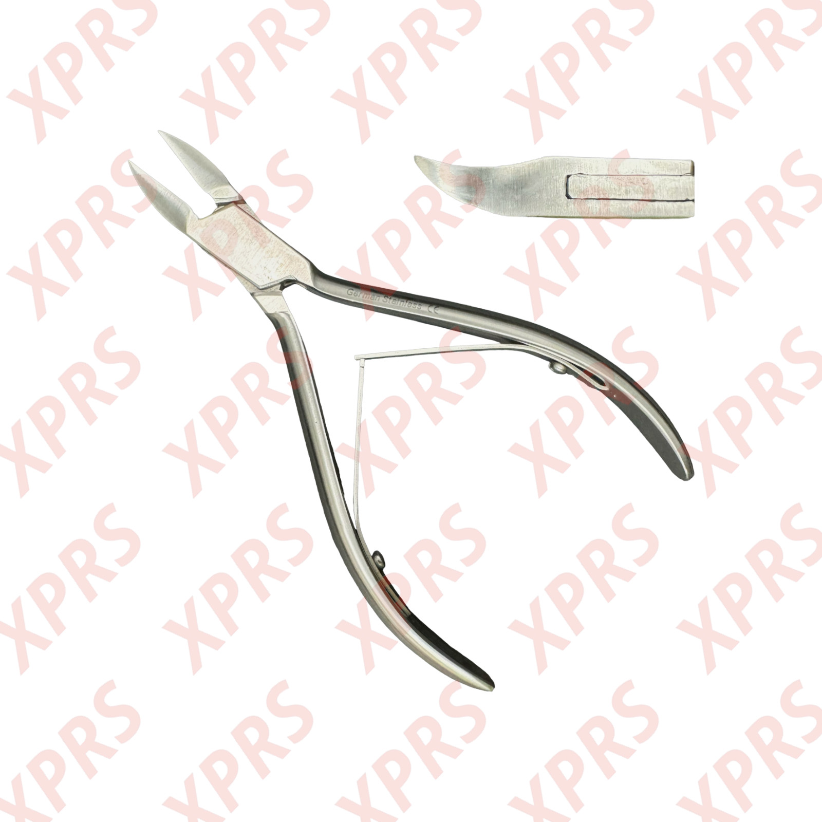 Set of 2 Nail Nipper, 6″, Concave Jaws, Double Spring, Plain Handle, Premium