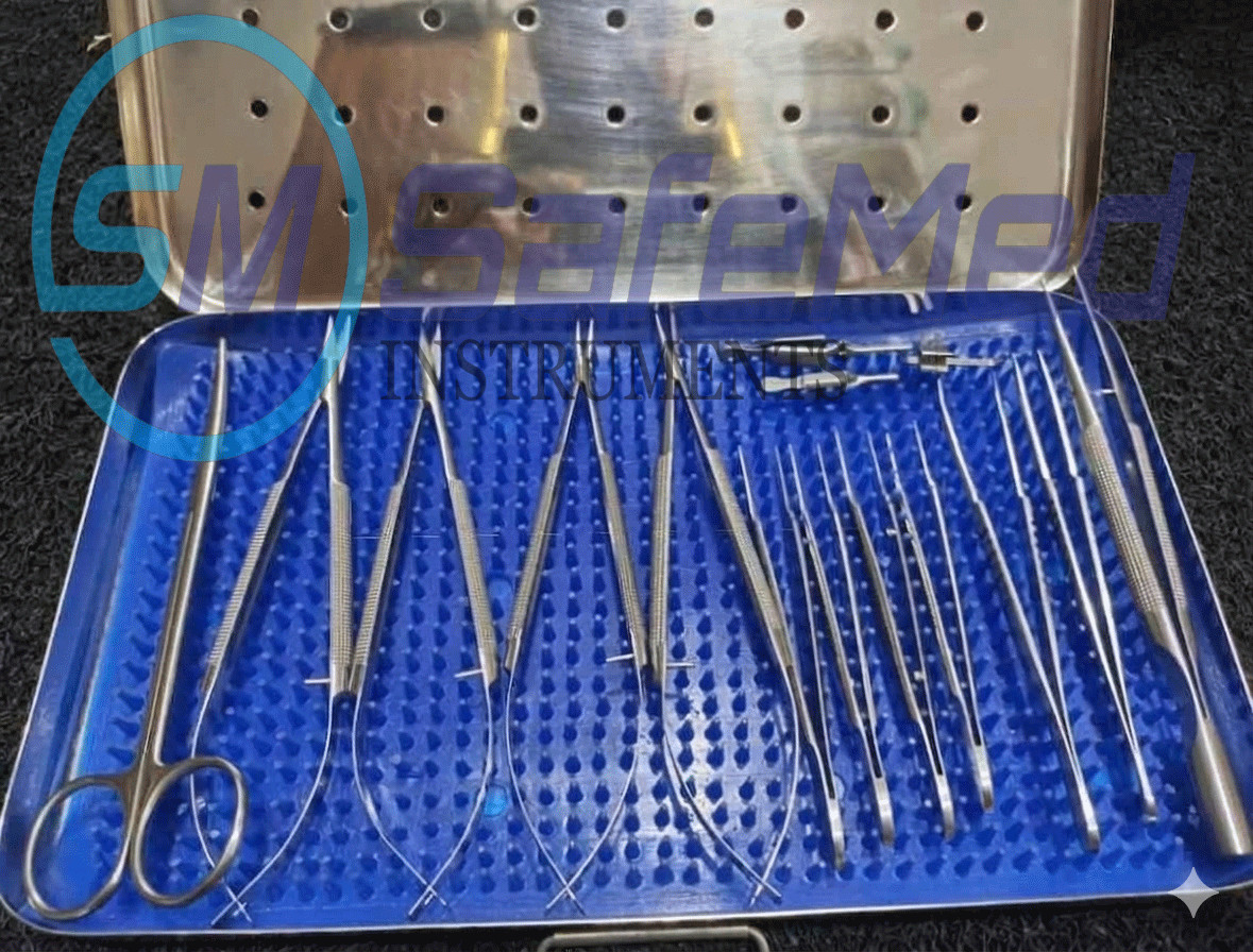 Basic Hand Surgery Set of Micro Surgical Instruments With case