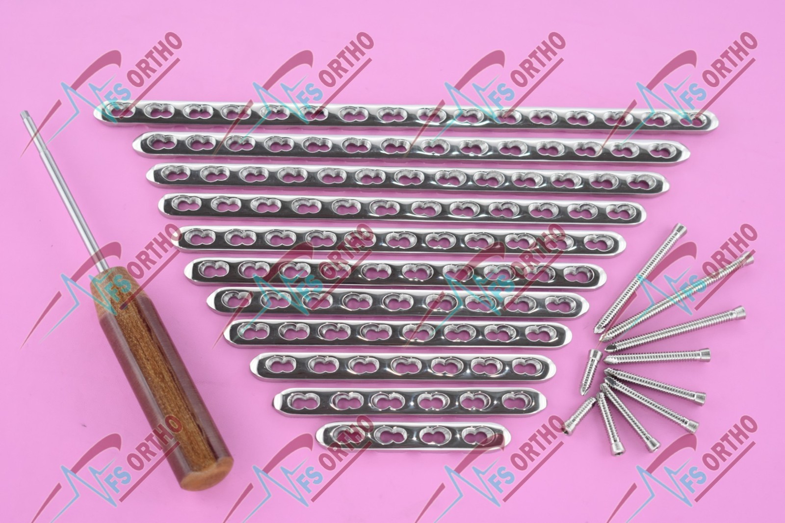 4.5mm Narrow Locking Plates 6-14 Hole + 5mm LCP Screws 116PC SS316L