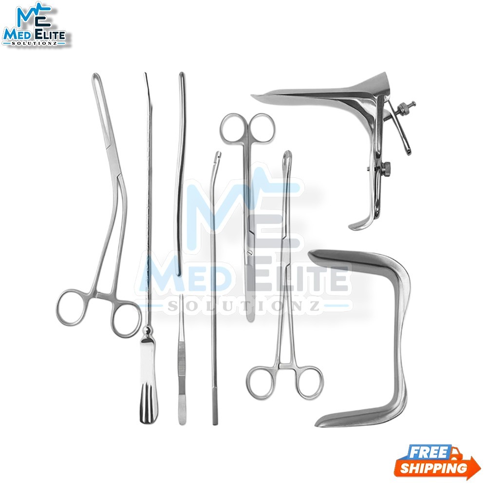 Gynecology surgical Instrument set kit Direct Manufacturing 9-PCS