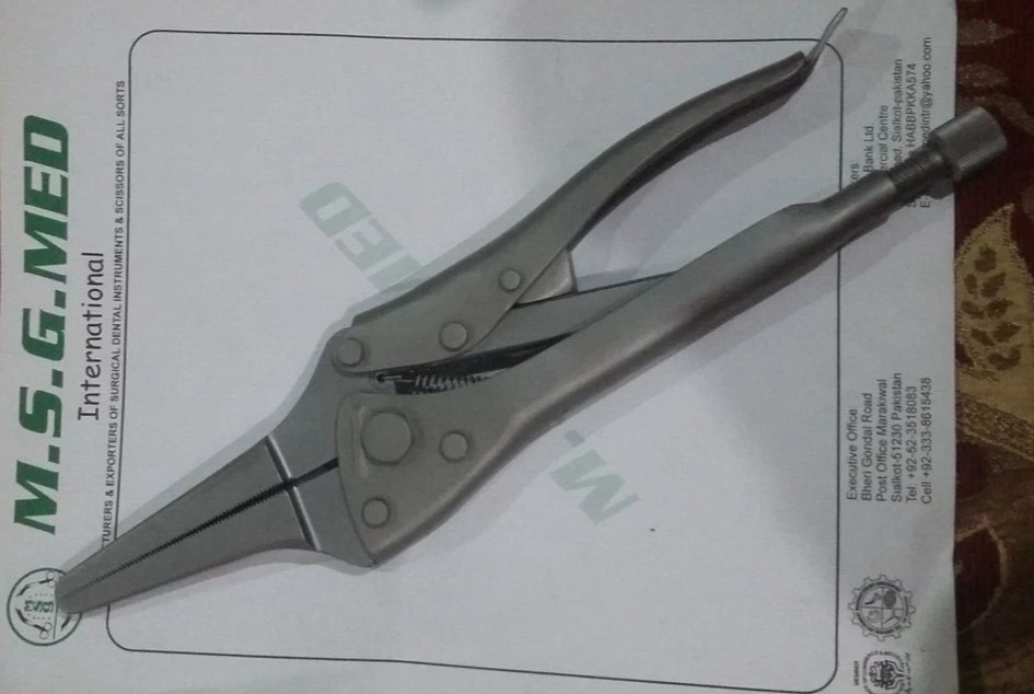 Orthopedic Needle Nose Locking Pliers 22cm 25cm 30cm Stainless Steel 3PCS Set