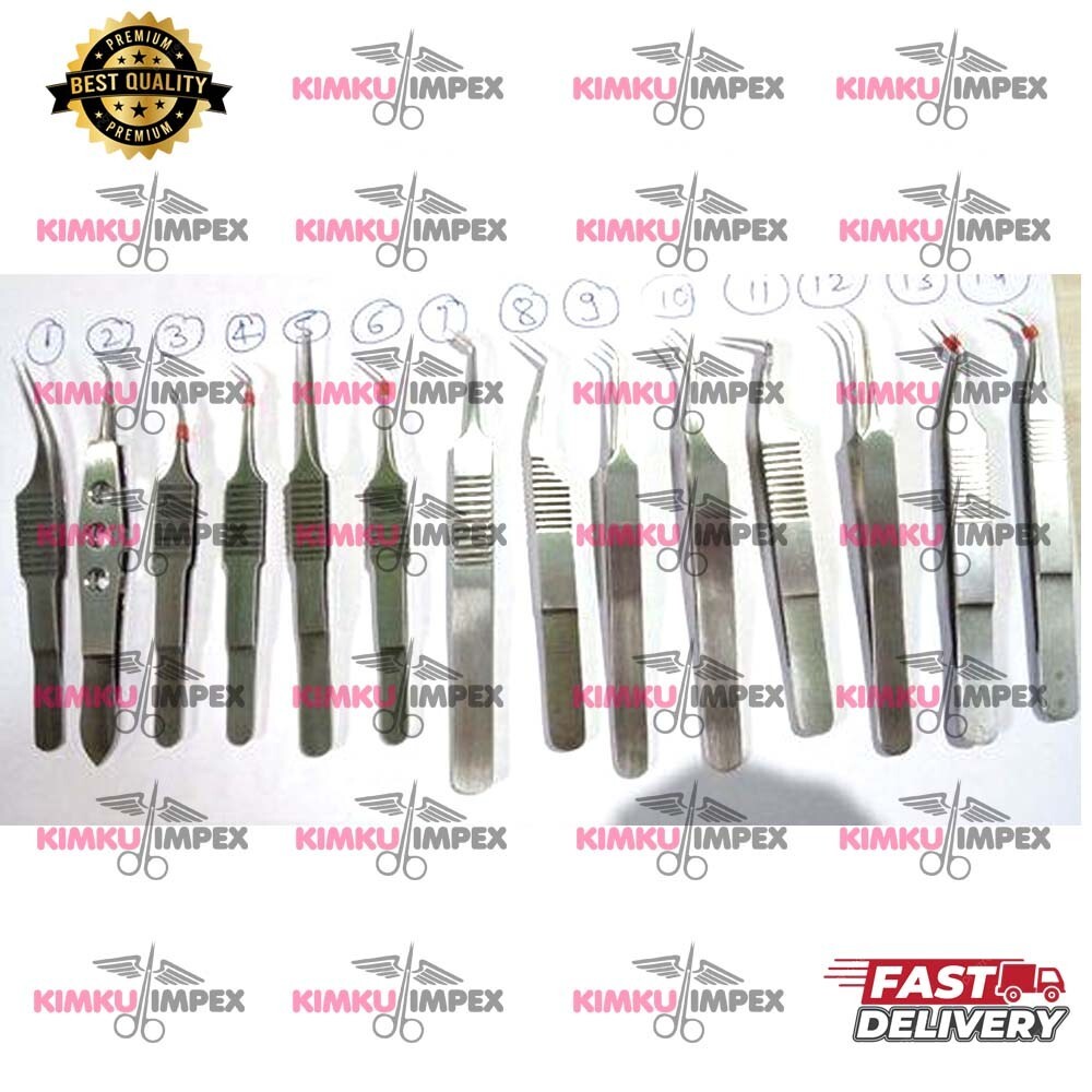 14 Hair Transplant Stainless Steel Fue Forceps 13 cm 5 inch