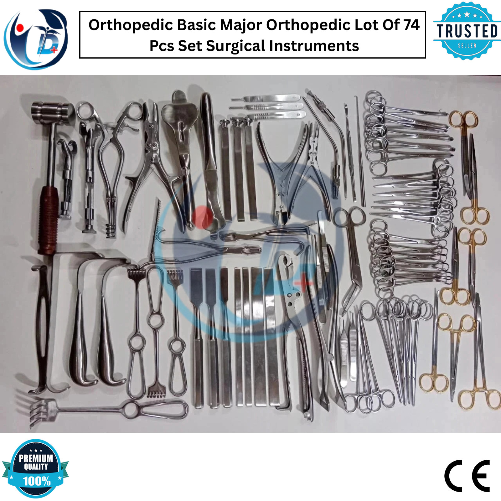 Orthopedic Basic Major Orthopedic Lot Of 74 Pcs Set Surgical Instruments