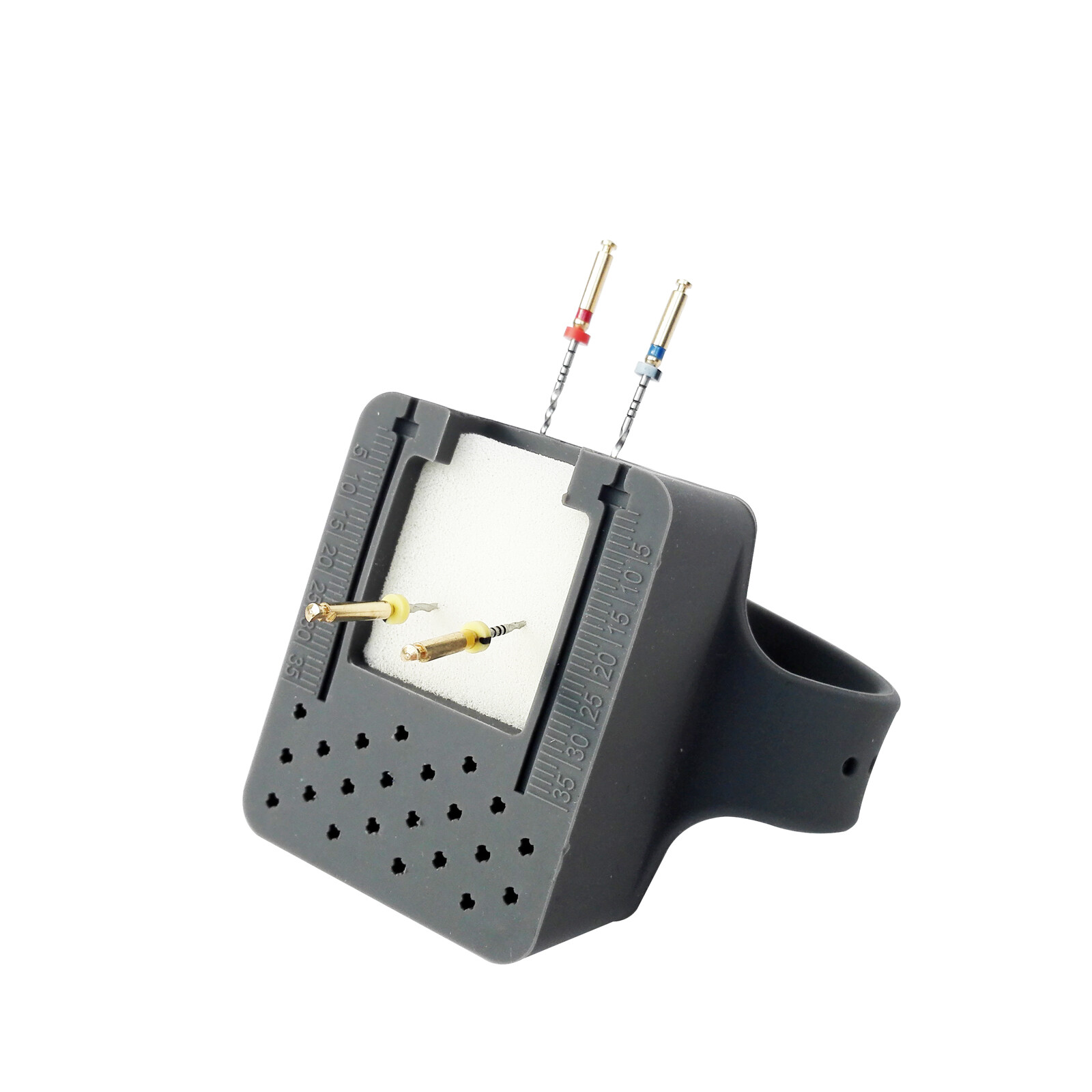 Dental Wrist Endo Files Block Holder Ruler Measuring Stand & Replaceable Sponge