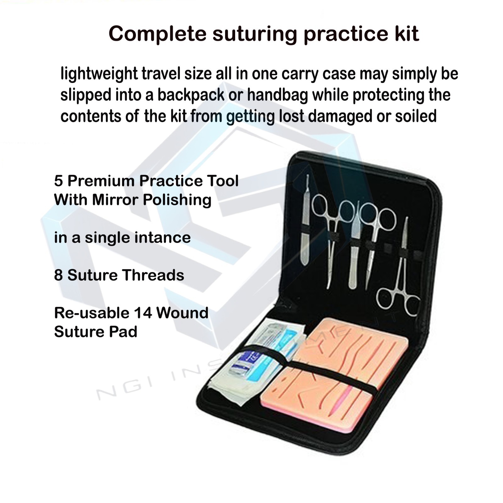 33 Pcs Medical Student Suture Set Laceration Repair Surgical Instruments Kit