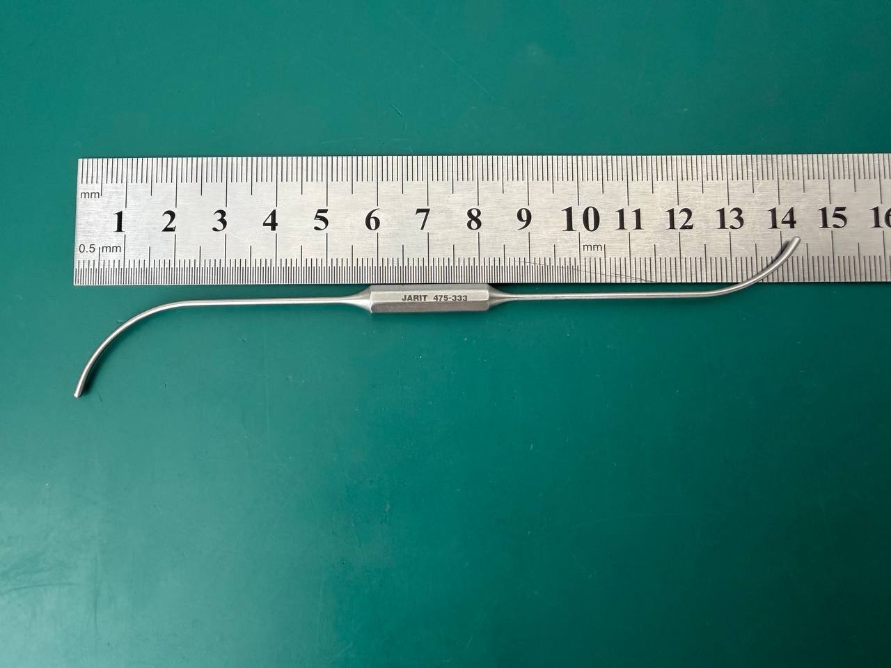 Jarit 475-333 Barr Fistula Probe, Double-Ended, Probe Tip, Curved, 5-1/2″