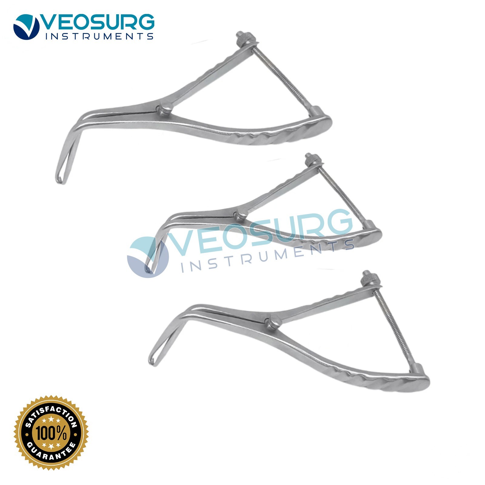 Set of 3 Stifle Distractor with Spinlock 13cm, 19cm, 21cm Orthopedic Instruments