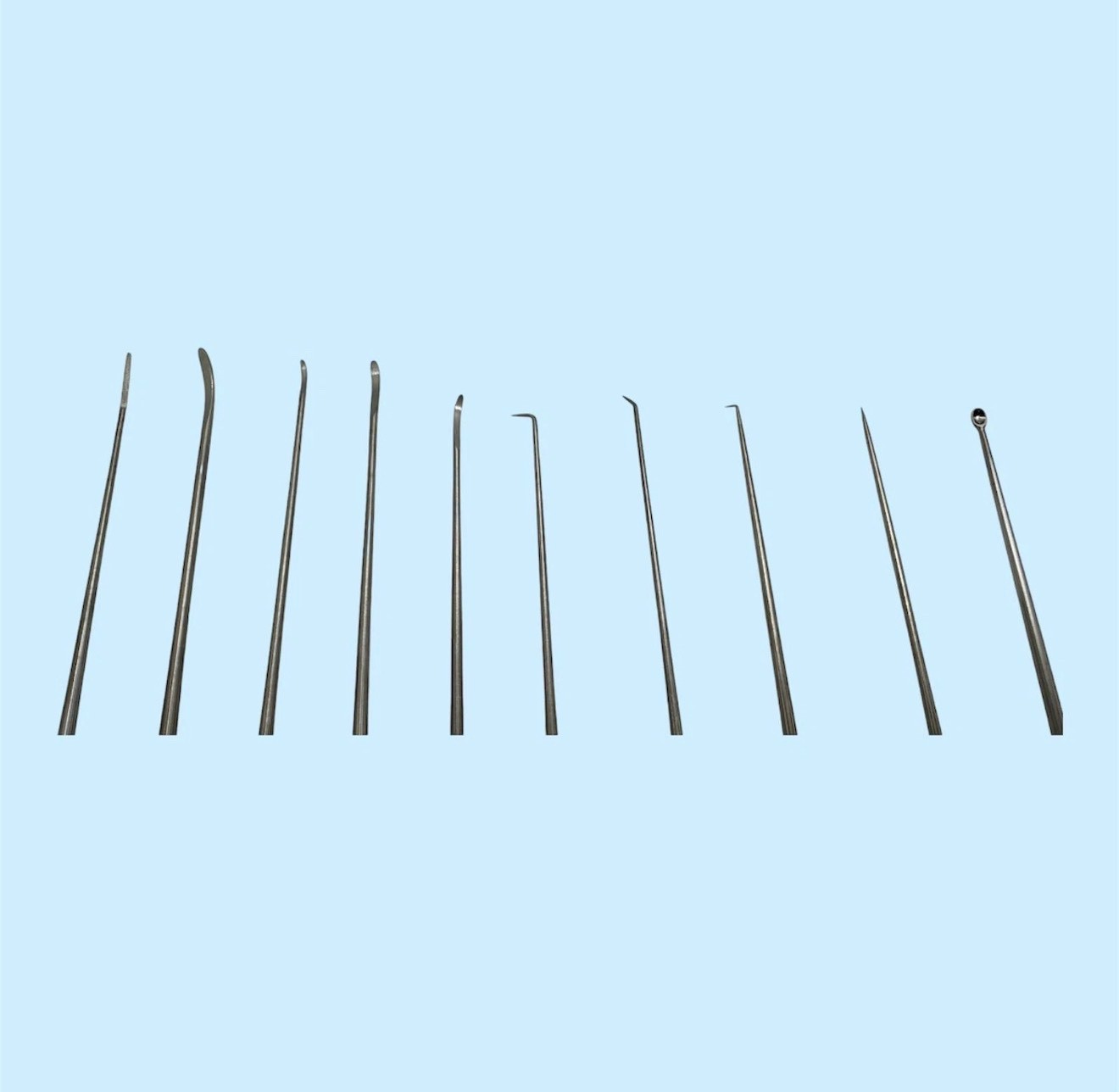 Micro Nerve Hook Set With Tray Vessel Spatula Curette Dissector Neurosurgery