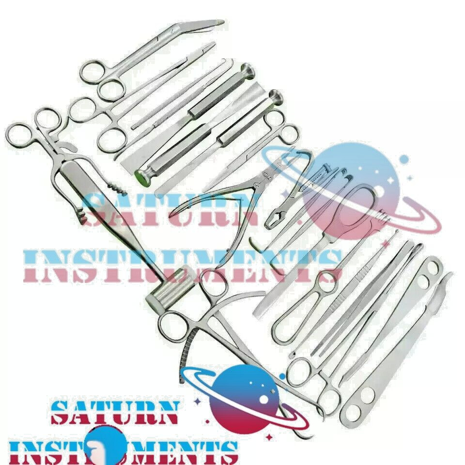 Basic Major Orthopedic Surgical Stainless Steel Instruments Set of 22 pcs