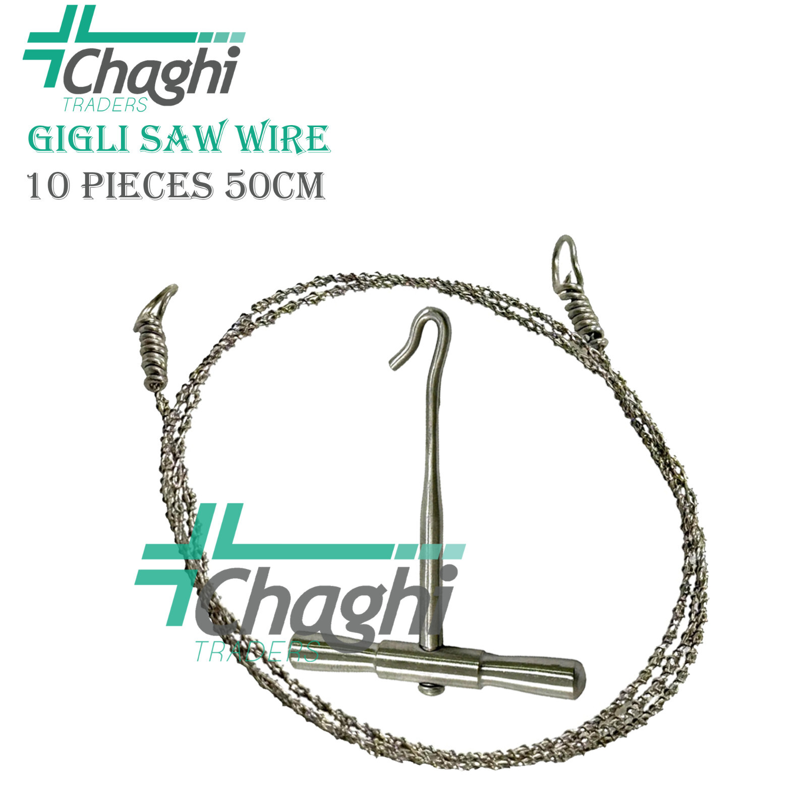 Gigli Saw Wire 30cm 40cm 50cm Handles 4 PCs 34 Pieces Surgical Orthopedic Neuro