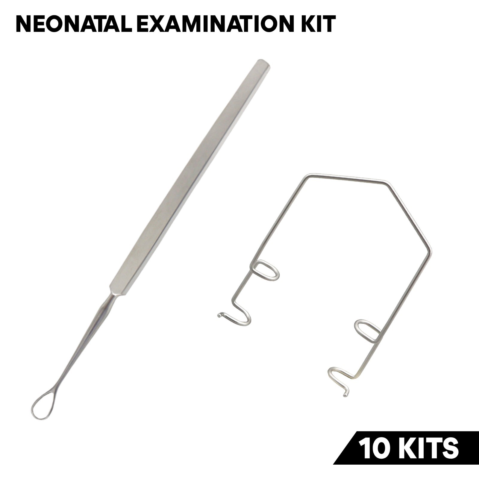 Neonatal Examination Pack Wire Vectis Lens Loop & Barraquer Eye Speculum 10 kits