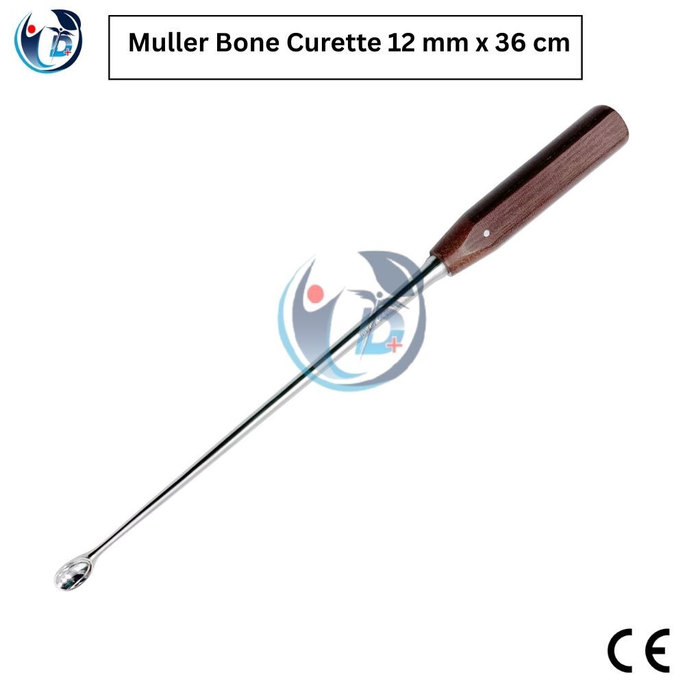 Muller Bone Curette – 12 mm x 36 cm, OR-Grade German Steel Surgical Instrument