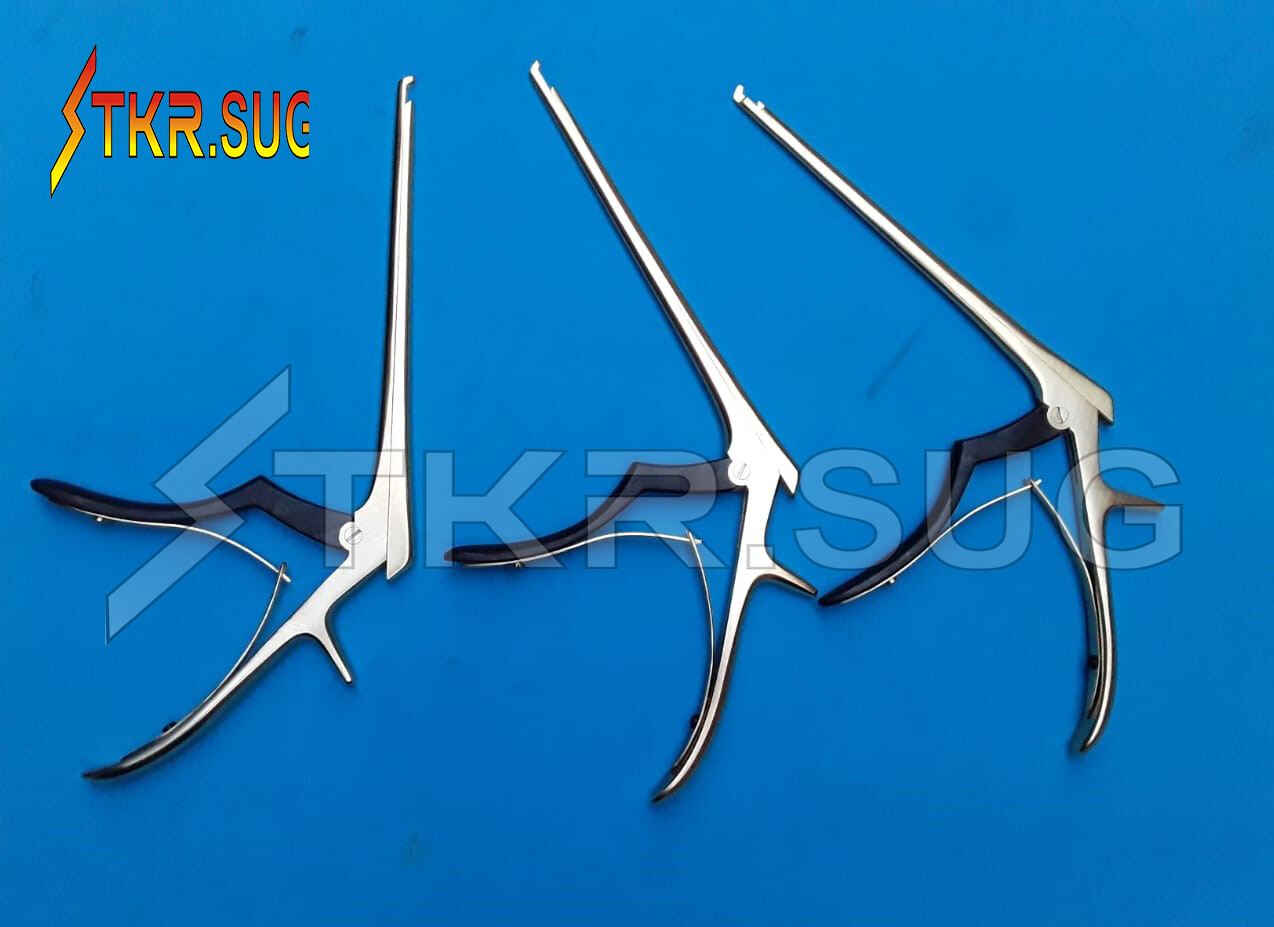 3 Pcs Set Kerrison Rongeurs 7″,1mm 2mm 3mm Up 45 Degree Gold& Black Instruments