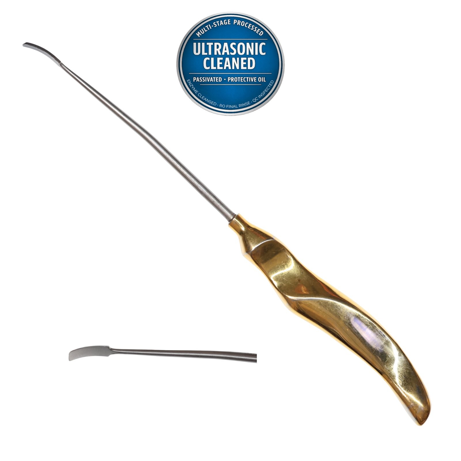 Snowden-Pencer 88-5082 Flap Dissector, Curved, 7mm x 18mm Blade, 9-7/8in