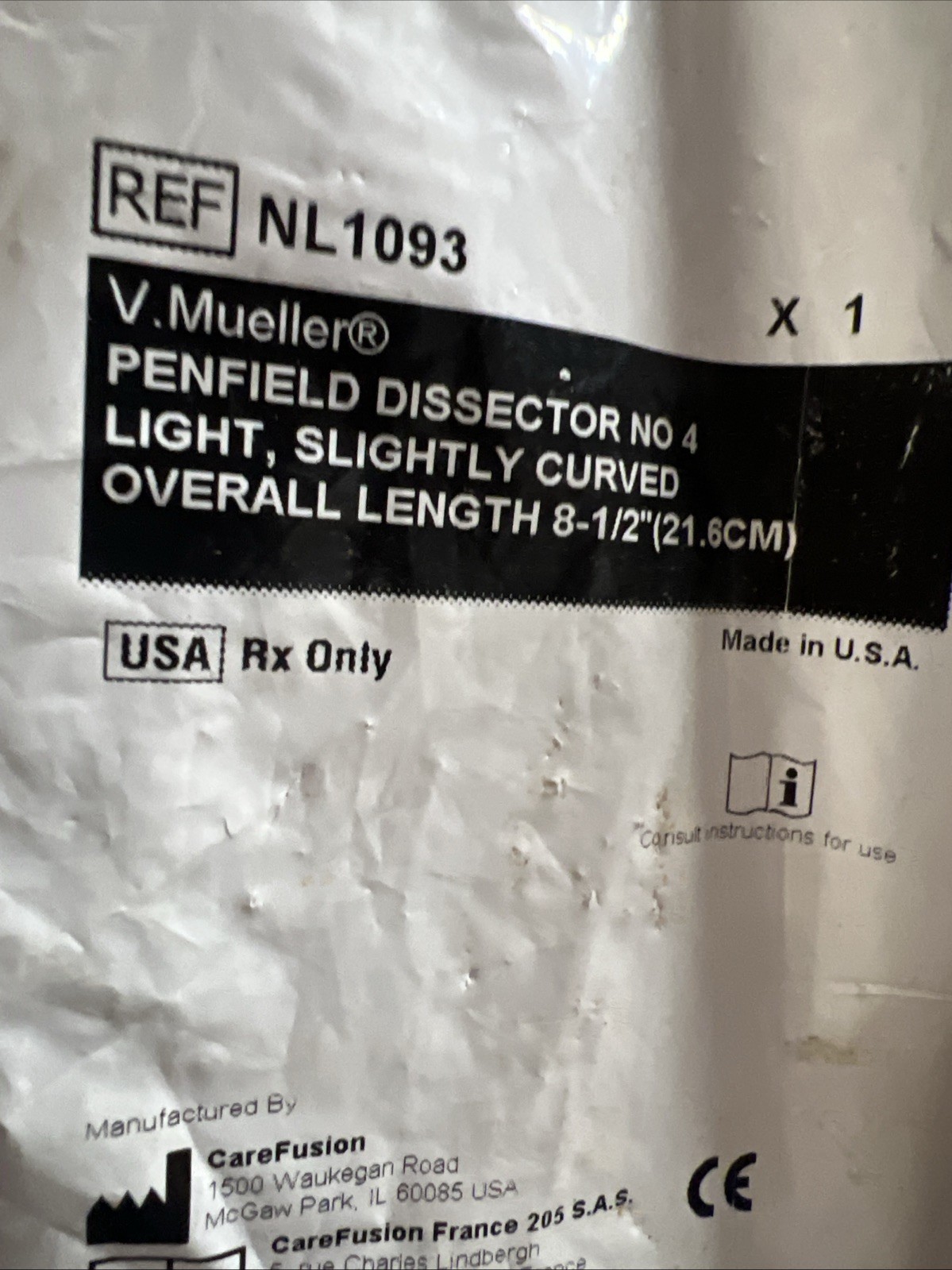2 For One Price V. Mueller NL1093 Penfield Dissector #4. Box 107