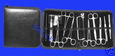 SURGICAL INSTRUMENTS DISSECTION KIT WITH 13 ITEMS