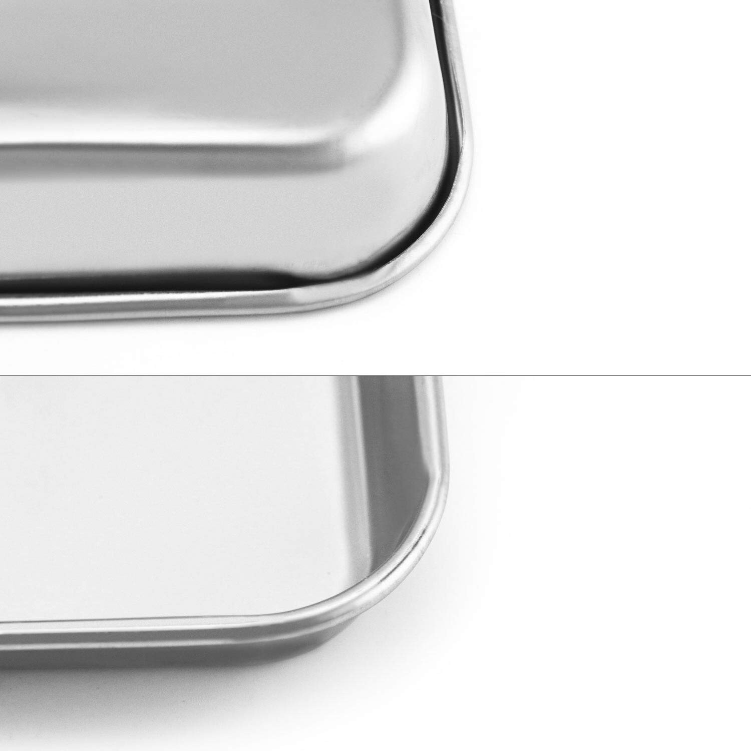 “Stainless Steel Surgical Tray 10×7.8×1” for Tattoo, Medical Tools, Flat Bottom