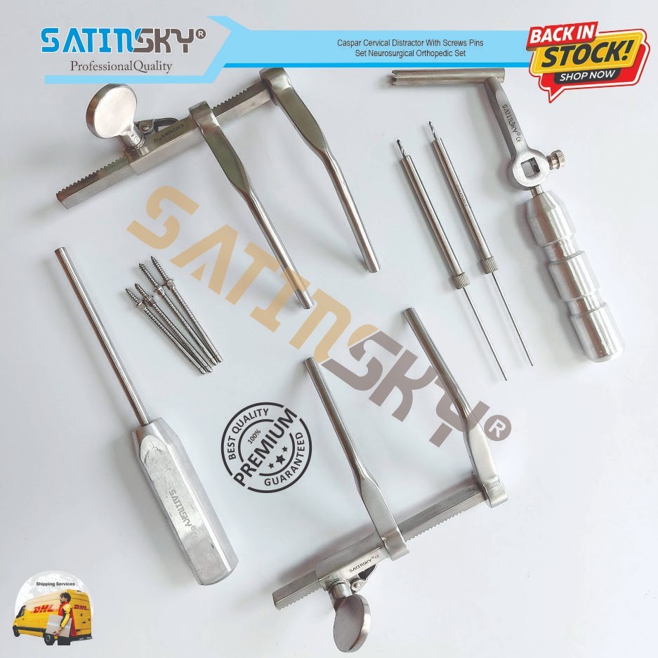 Caspar Vertebral Body Distraction Set Spinal Surgery Instrument Kit Orthopedic