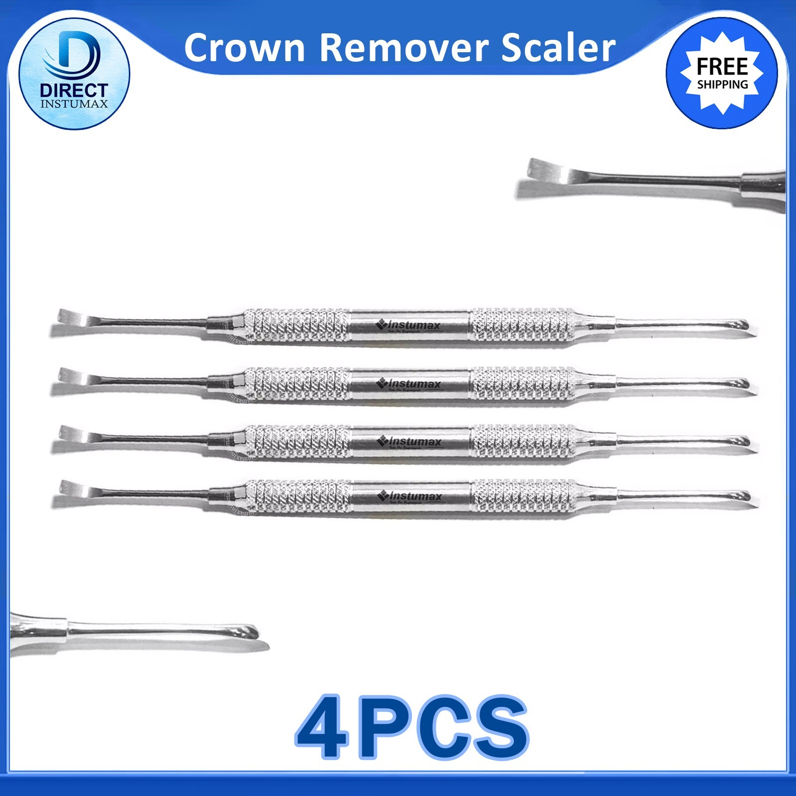 INSTUMAX® Crown Spreader/Remover – Lightweight Dental Implant & Ortho Tool 4Pcs