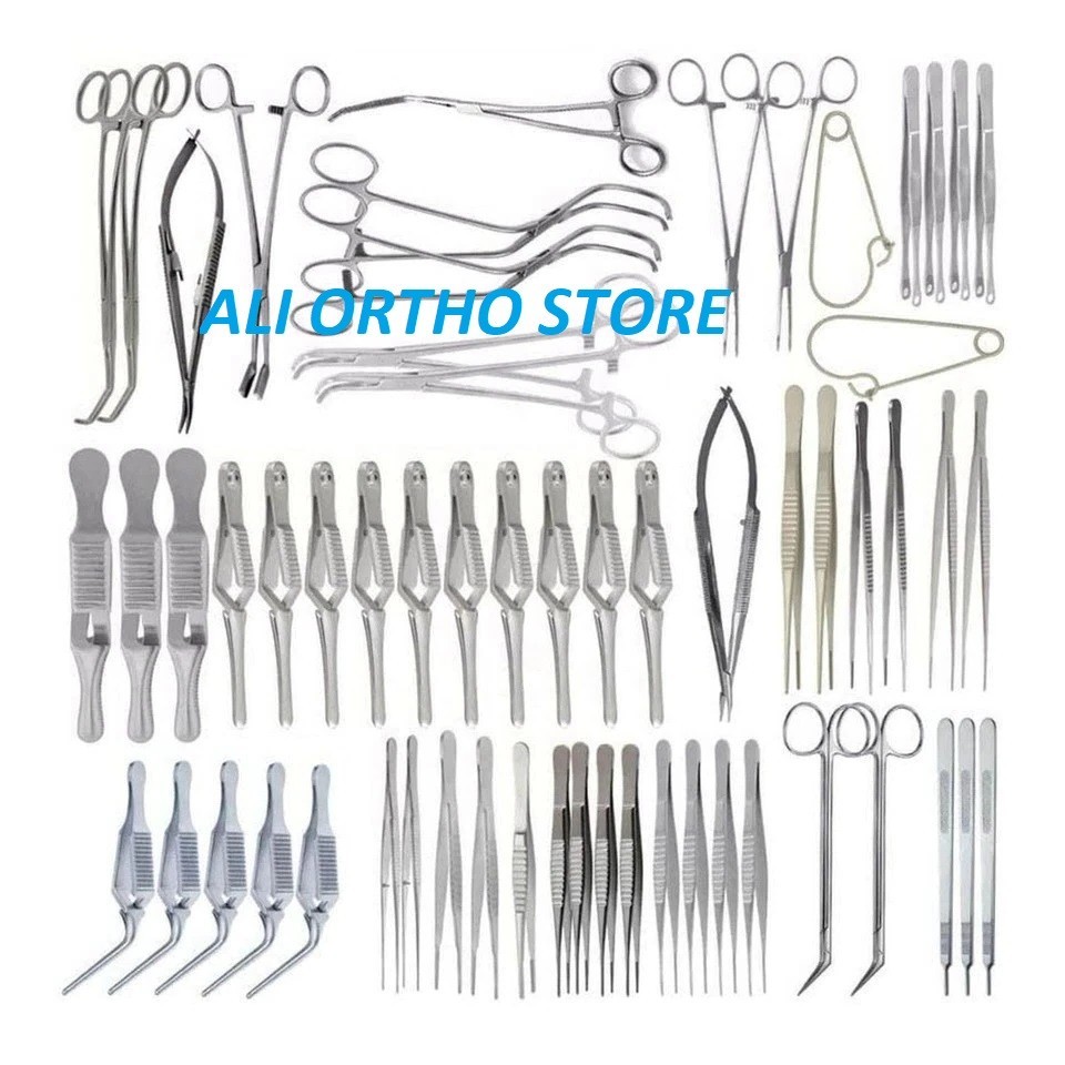 Major Vascular Surgery Instrument Set 61 Pcs Stainless Steel Precision Kit
