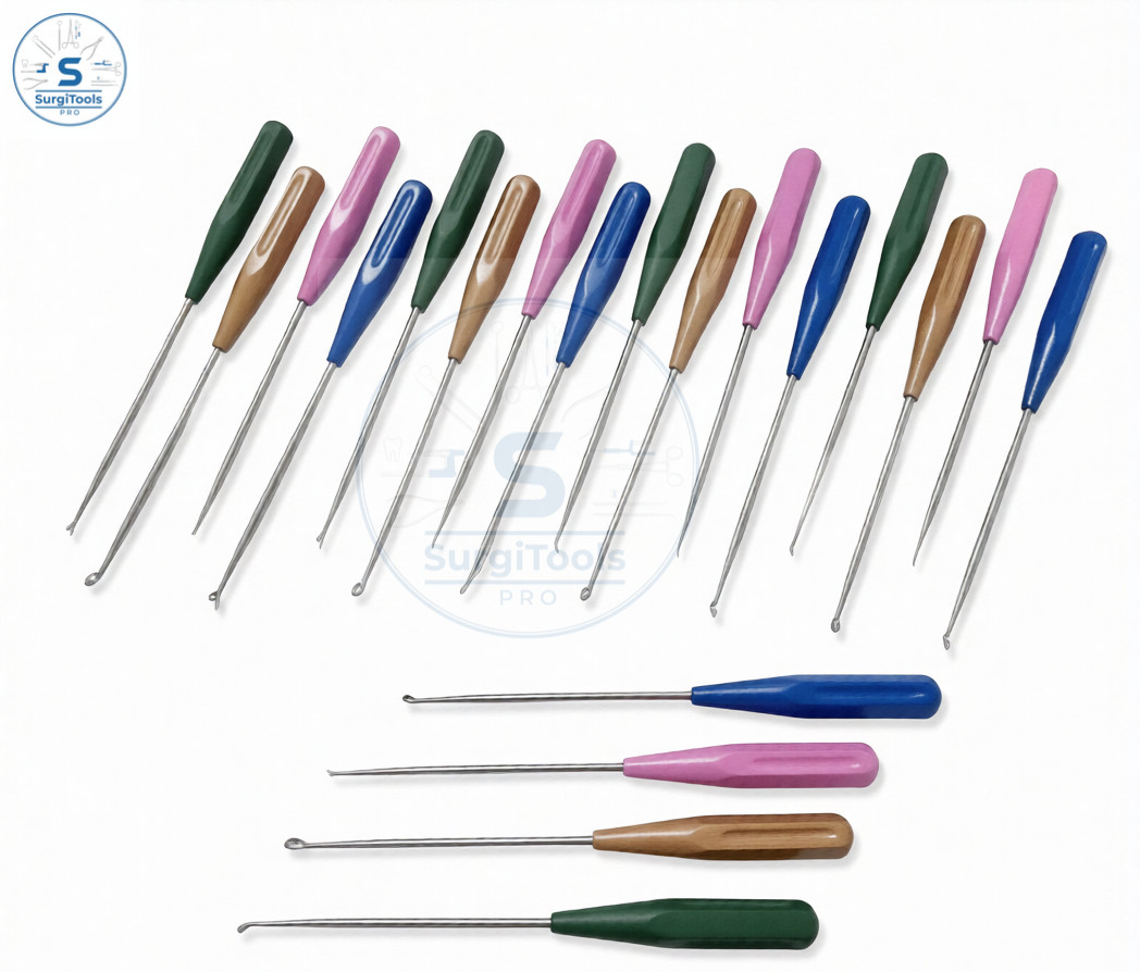 20 Pcs Cervical Spine Bone Curettes Set Orthopedic Surgical Instruments