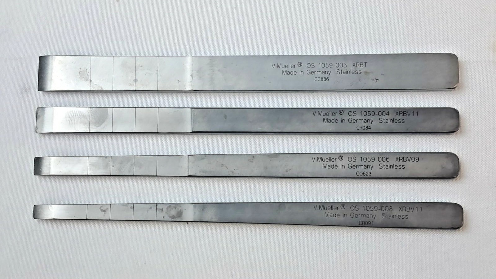 4Pc. V. Mueller Straight Osteotome Set Orthopedic
