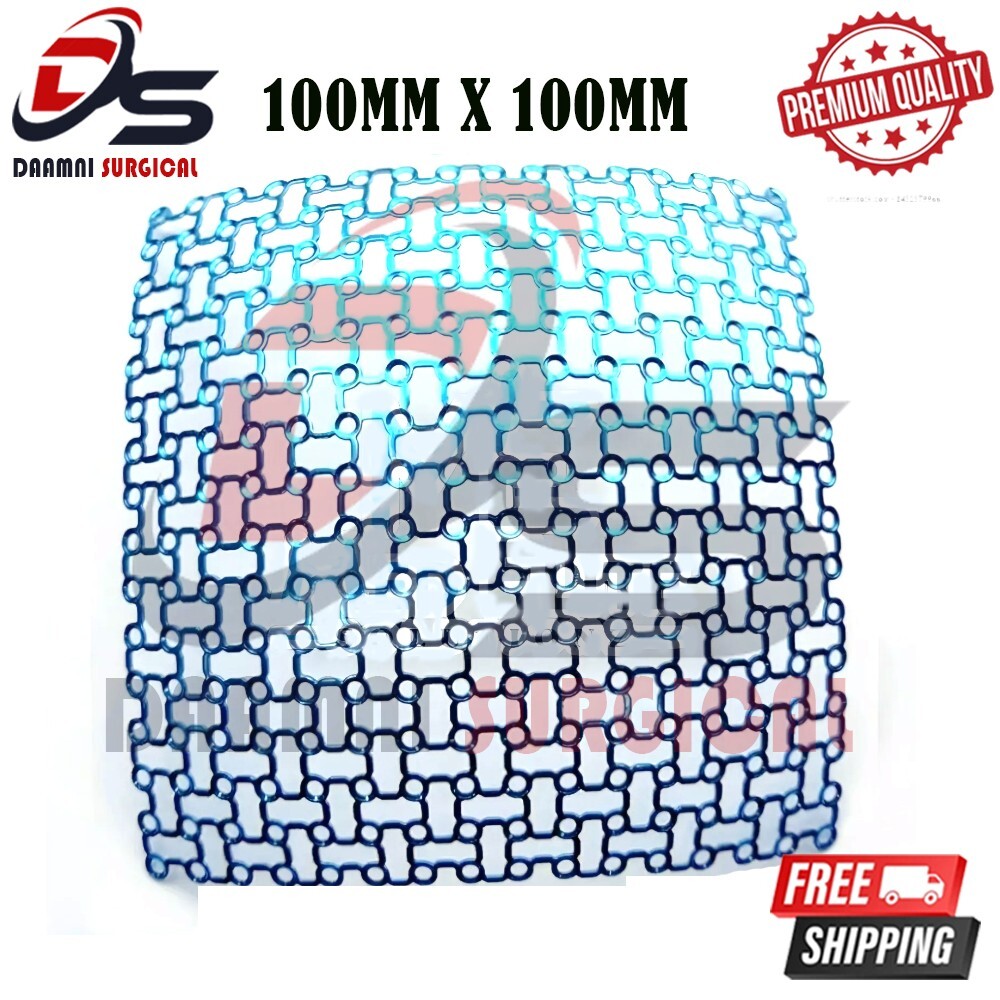 Titanium Maxillofacial Mesh Plate 100mm x 100mm Veterinary Orthopedic Instrument