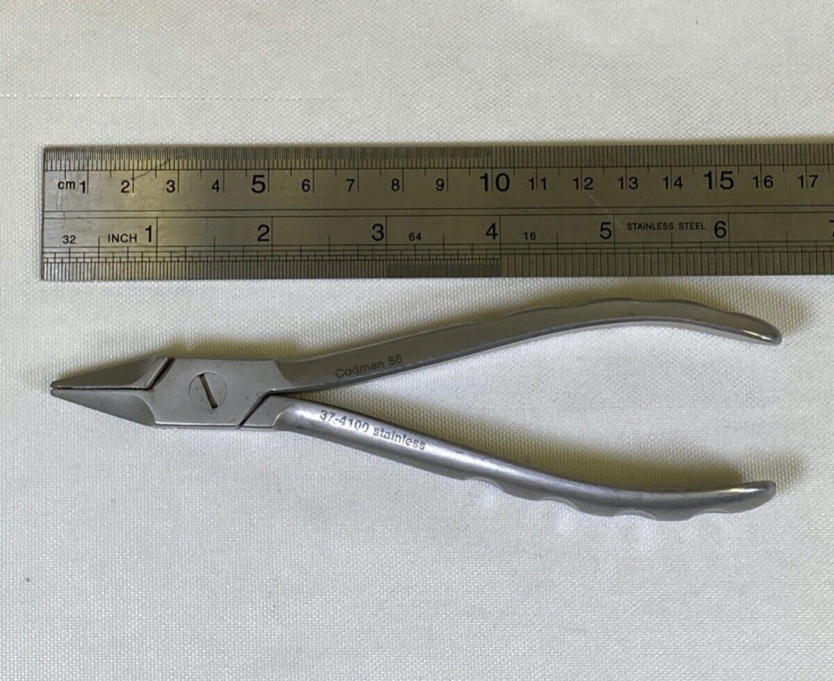 Codman 37-4100 Needle Nose Pliers 6.25″ Overall Length 20mm Jaw Length Ortho