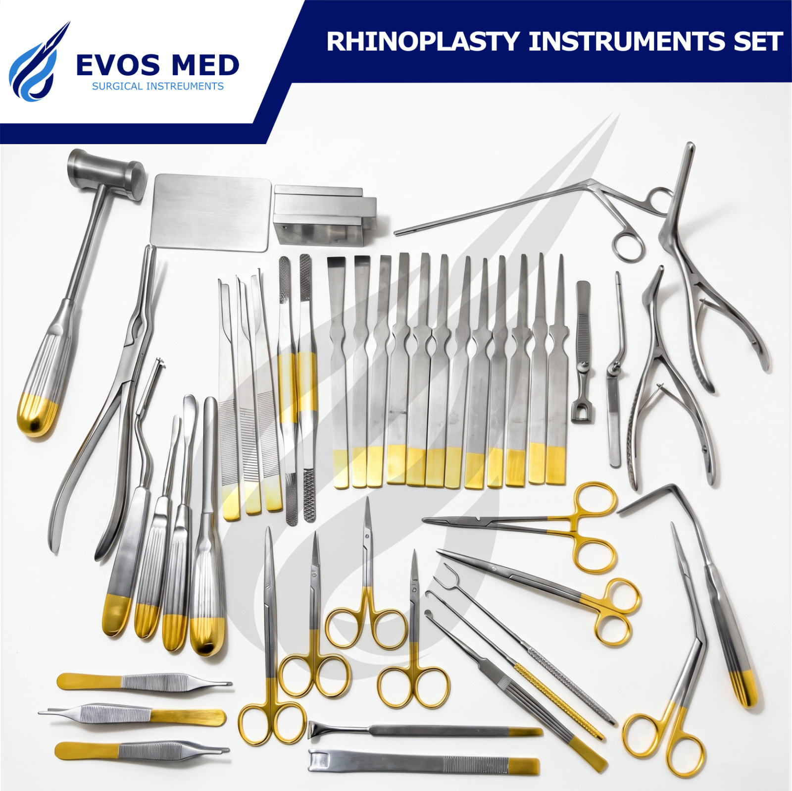 Rhinoplasty Instruments Nose & Plastic Surgery Instruments Set of 50 Pcs