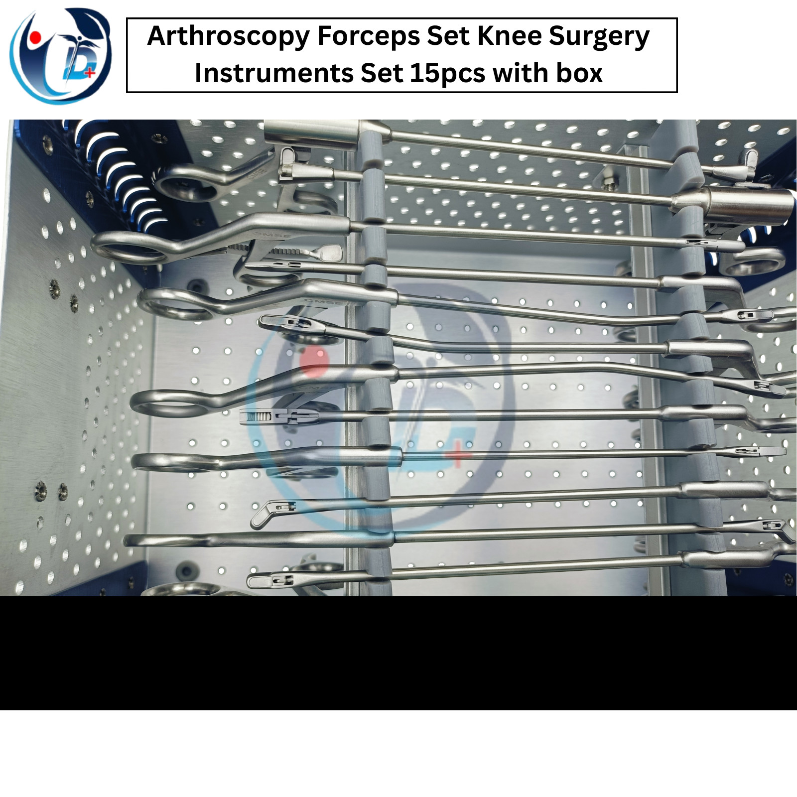 Arthroscopy Forceps Set 15 Pcs Knee Surgery Instruments w/ Sterilization Box