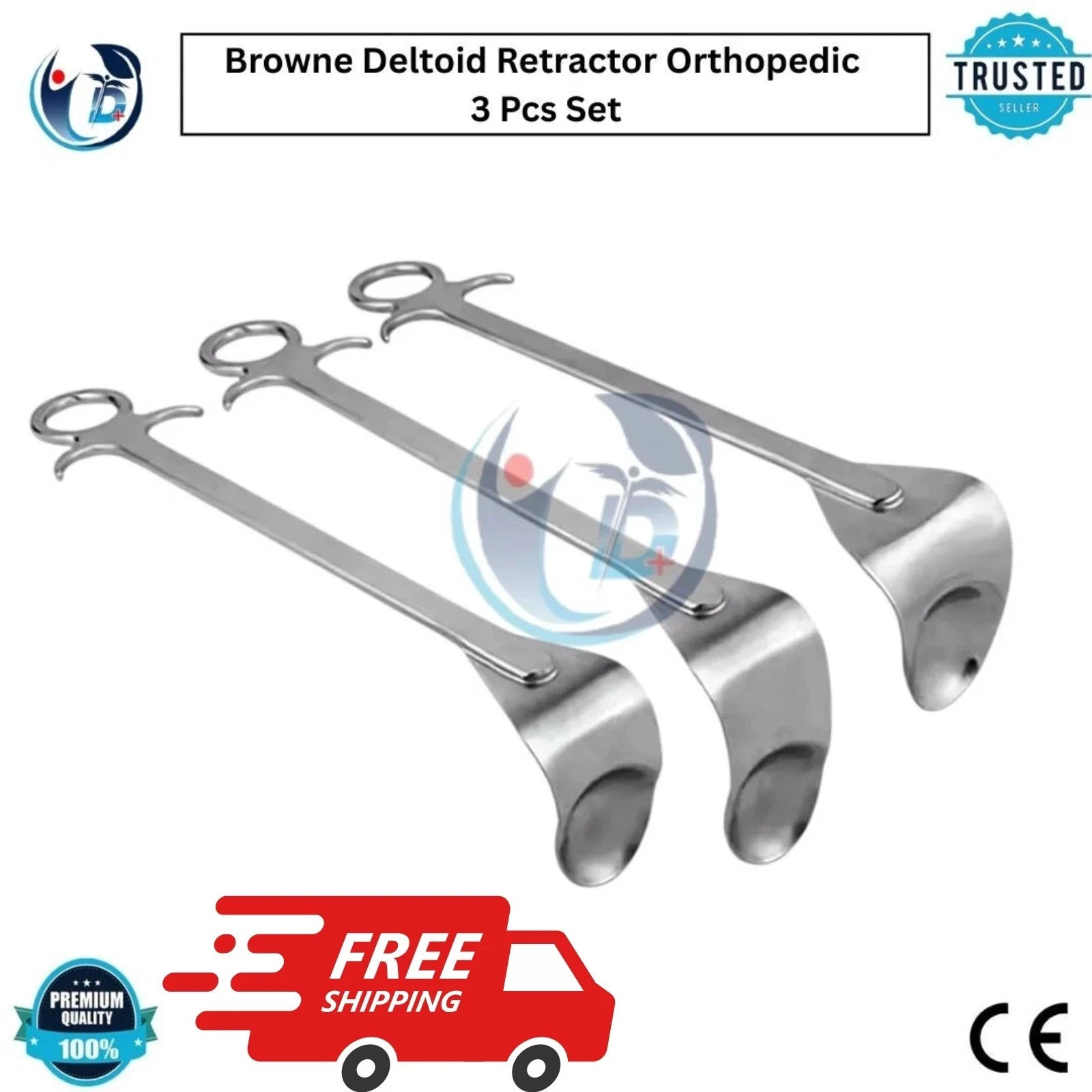 Browne Deltoid Retractor Orthopedic Surgical Instruments 3 Pcs Set High Quality