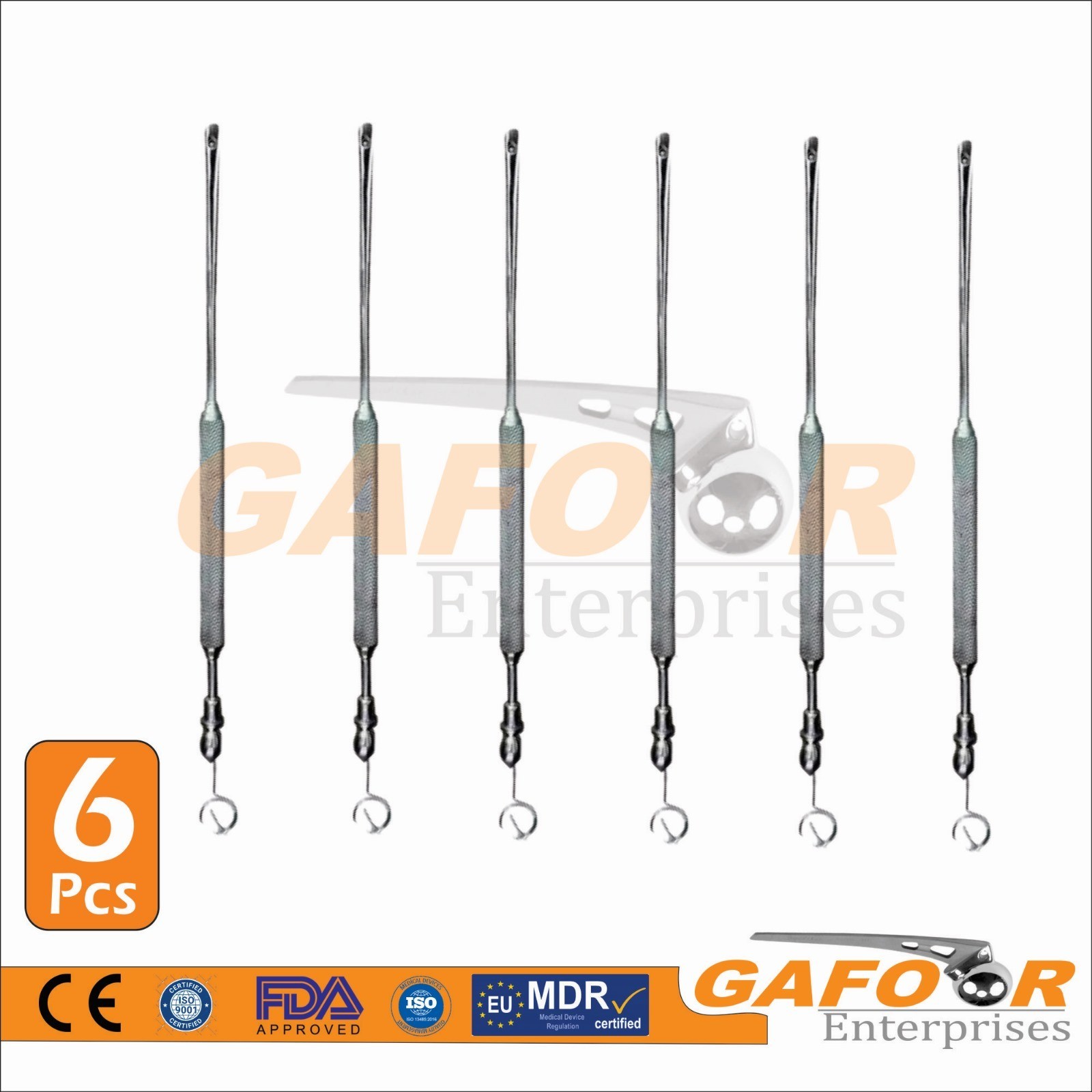 Orthoplus Freer Septum Periosteal Elevator with Suction 8″ Pack Of 6 Pcs